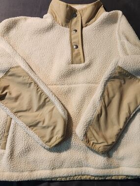 The North Face Quarter Button Cream Sherpa